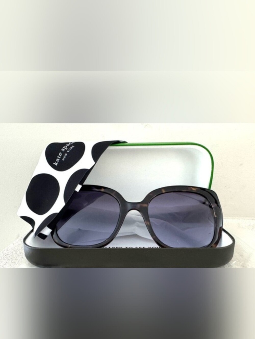 KATE SPADE - NEW! Shaina/S Oversized Sunglasses Tortoise Navy